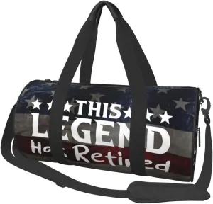This Legend Has Retired Retirement Duffel Bag Gym Bag Travel Sports Tote Large Foldable Beach Swim Yoga1