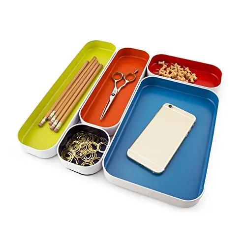 Three By Three Seattle Drawer Organizer 1" Set of 5 (52281),Multi