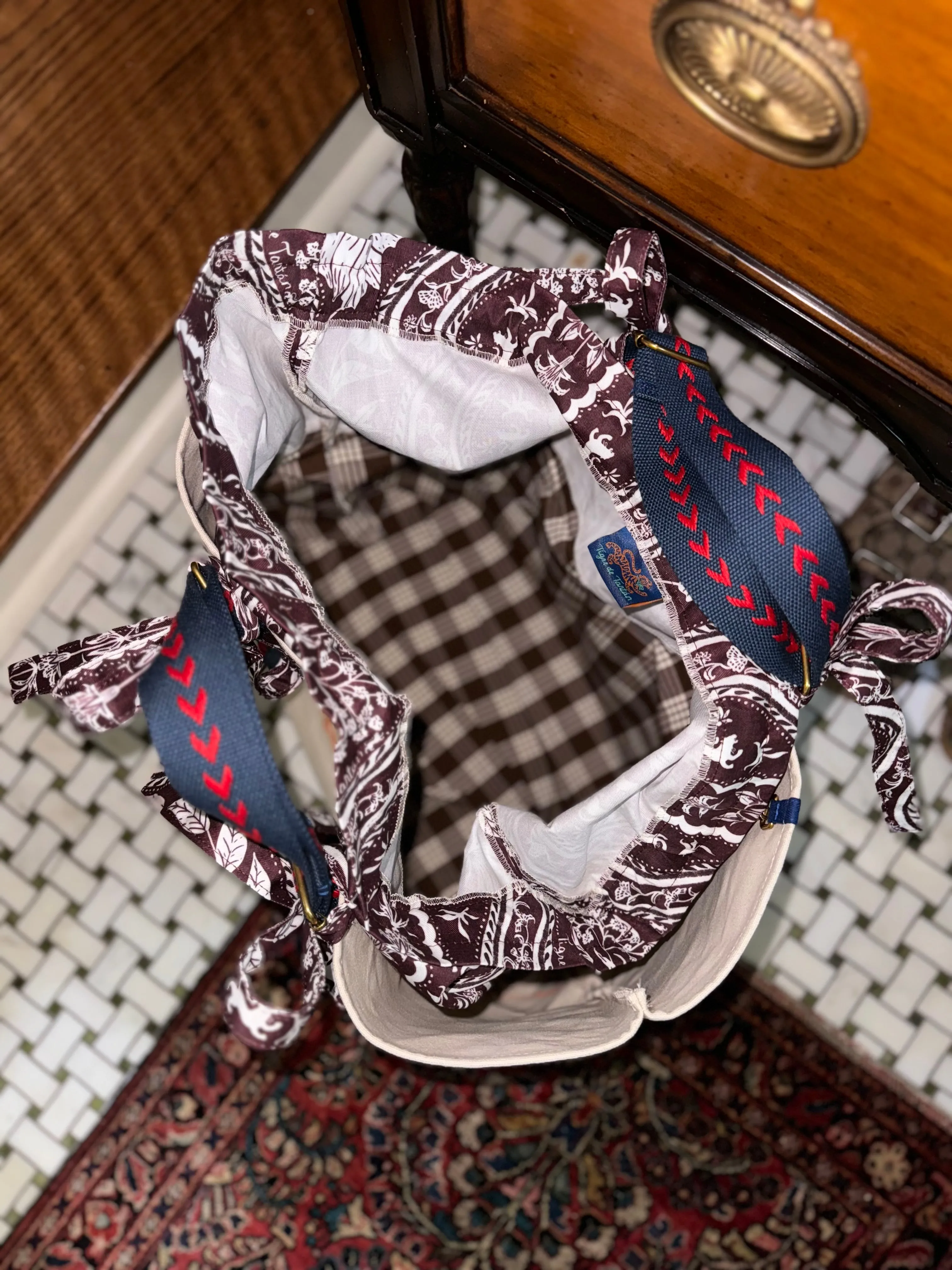 Tie-On Insert, DOMINO OXBLOOD