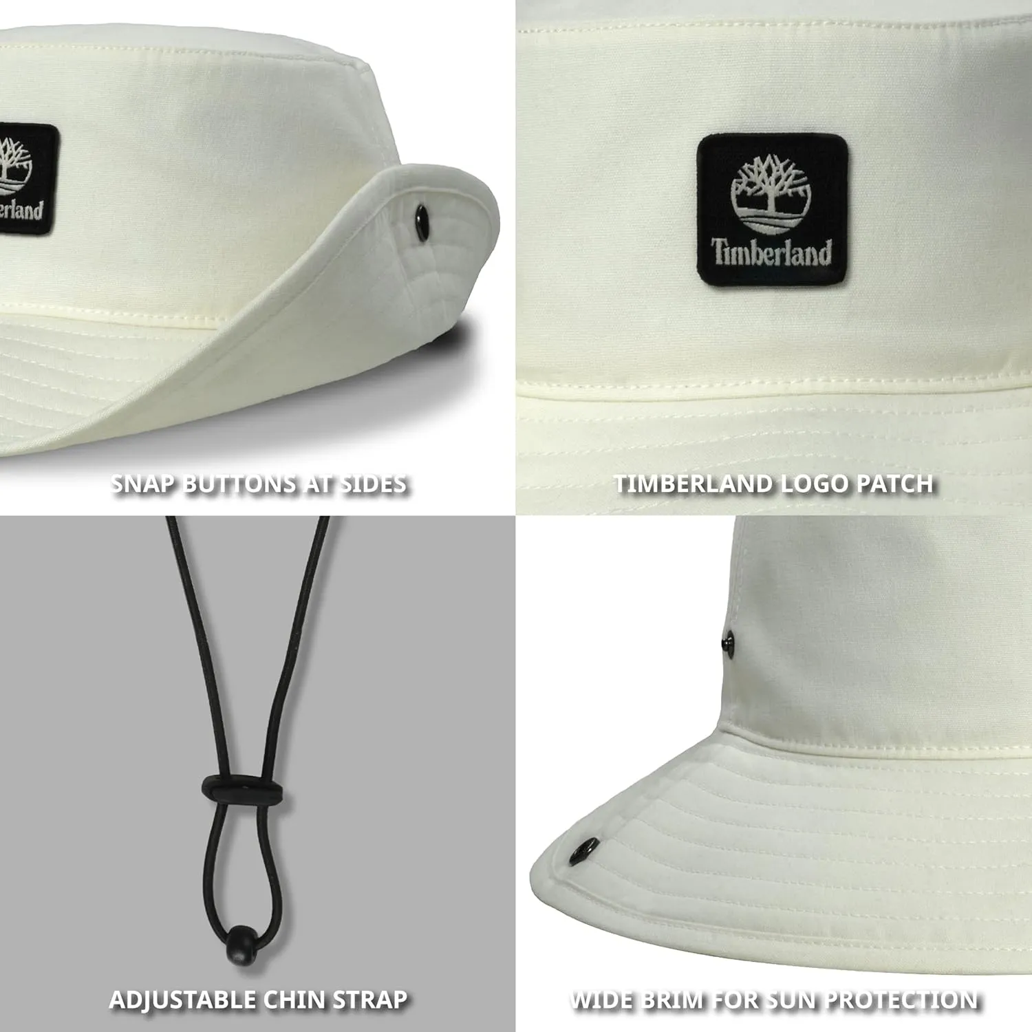 Timberland Floppy Bucket Hat for Men, Packable Sun Hat with Adjustable Chin Cord, Lightweight and Breathable Sun Protection