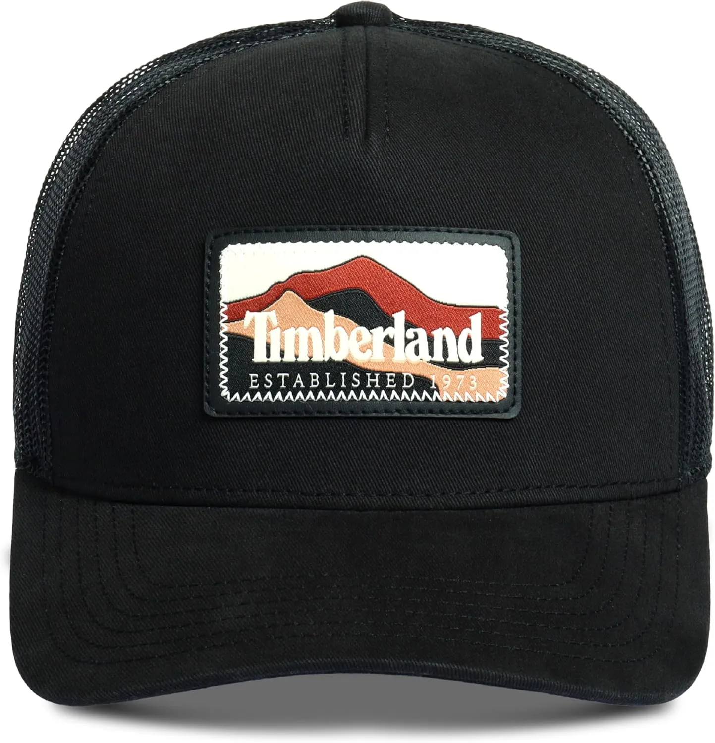 Timberland Trucker Hat for Men, One Size, Durable Cotton Twill, Adjustable Mesh Back, Curved Brim, Breathable and Lightweight