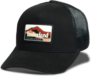 Timberland Trucker Hat for Men, One Size, Durable Cotton Twill, Adjustable Mesh Back, Curved Brim, Breathable and Lightweight