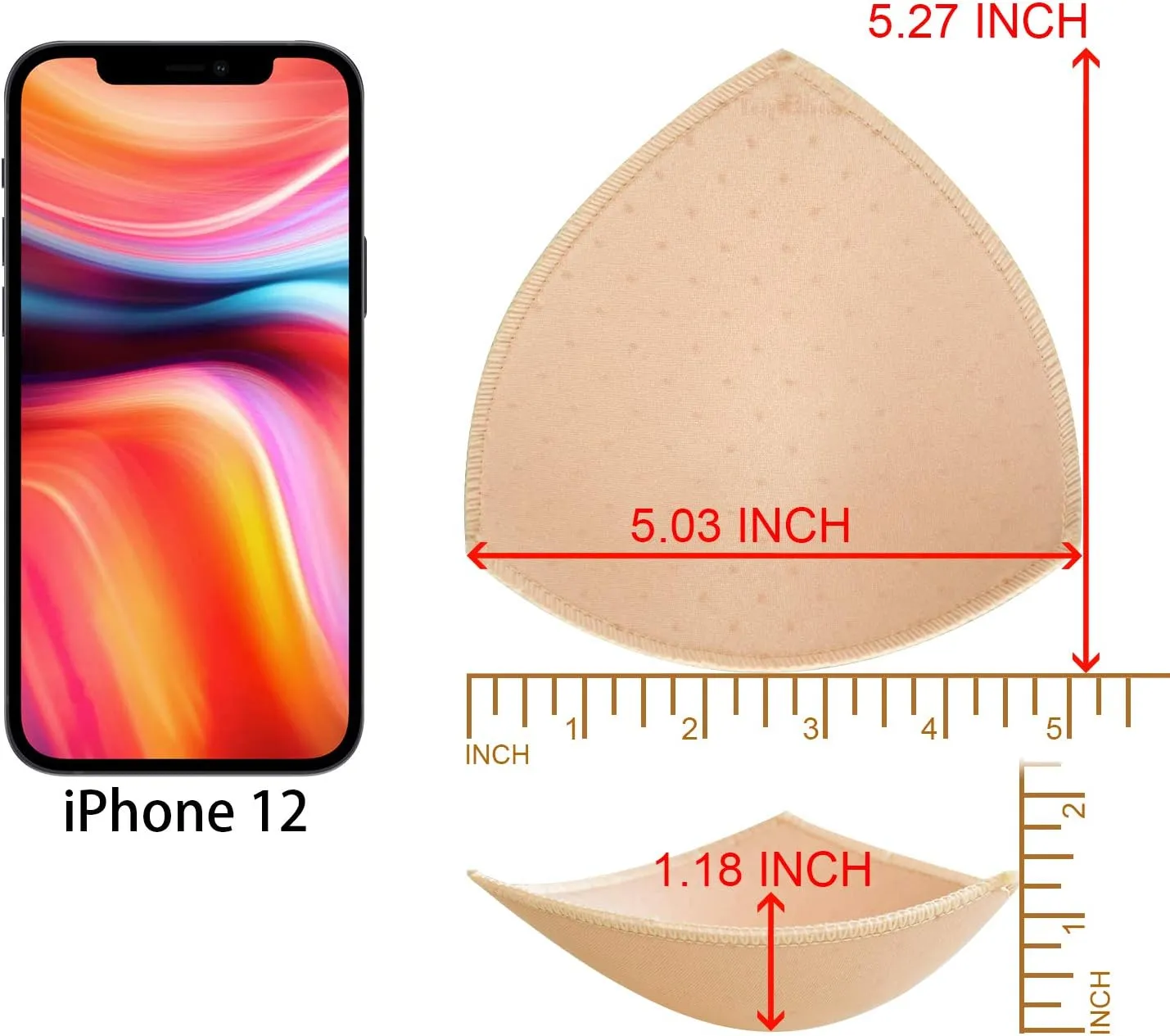 TopBine Removable Bra Pads Inserts Women's Comfy Sports Cups Bra Insert for BIkini Top Swimsuit