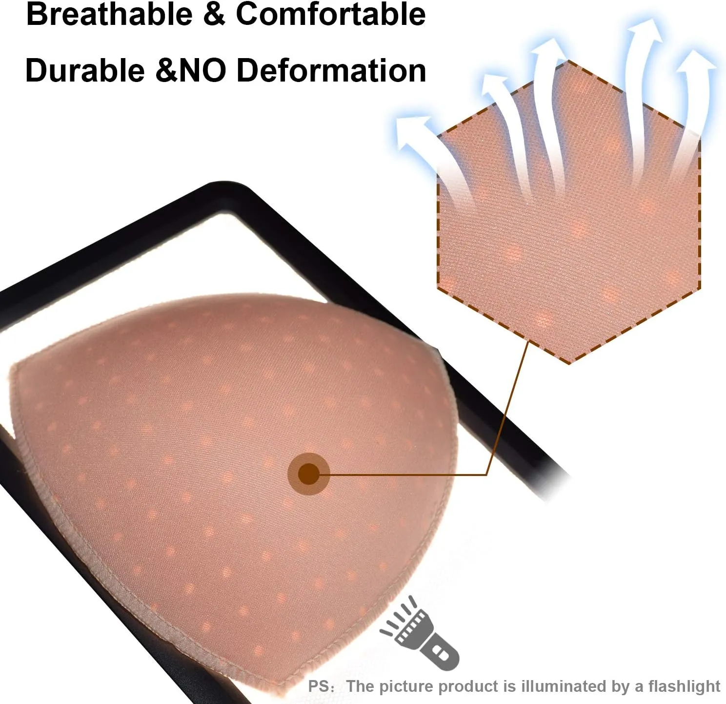 TopBine Removable Bra Pads Inserts Women's Comfy Sports Cups Bra Insert for BIkini Top Swimsuit