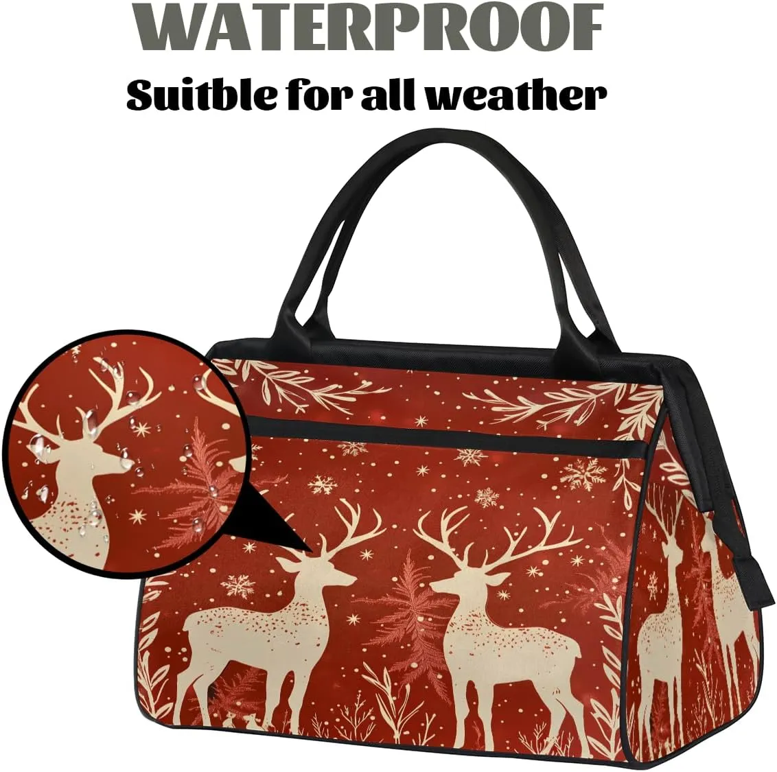 Tote Bag for Women with Zipper, Lightweight Travel Tote Bag Large Shoulder Bag Handbag for Work, Gym