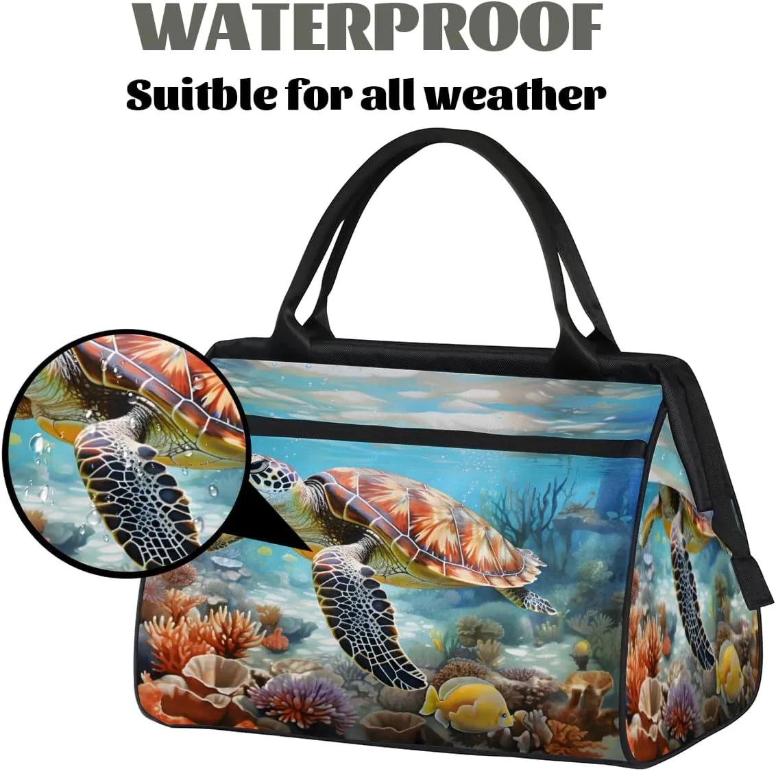 Tote Bag for Women with Zipper, Lightweight Travel Tote Bag Large Shoulder Bag Handbag for Work, Gym