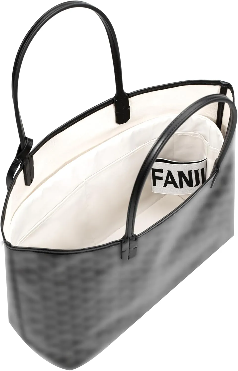 Tote Bag Organizer Insert for GOYARD Saint Louis GM Bag, Custom Fit Inside Premium Craie Lightweight WaterResistant Purse Insert with Cup Holder Accessories