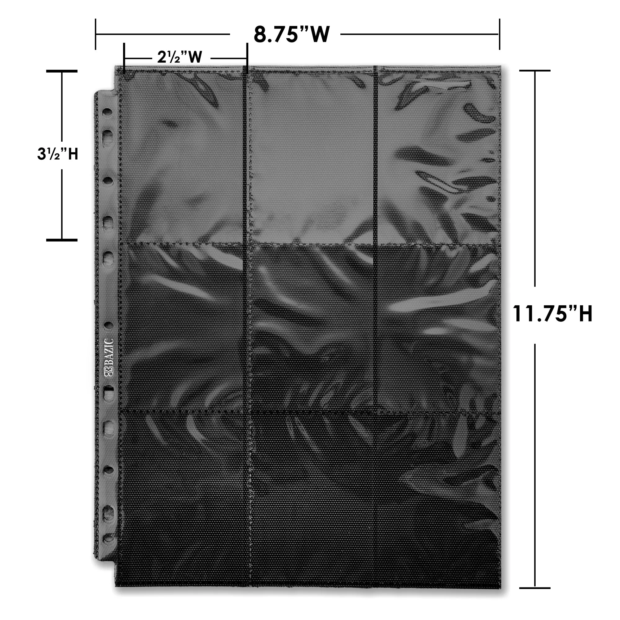 Trading Card Holders Double Sided Side Loading 9-Pockets (100/Pack)