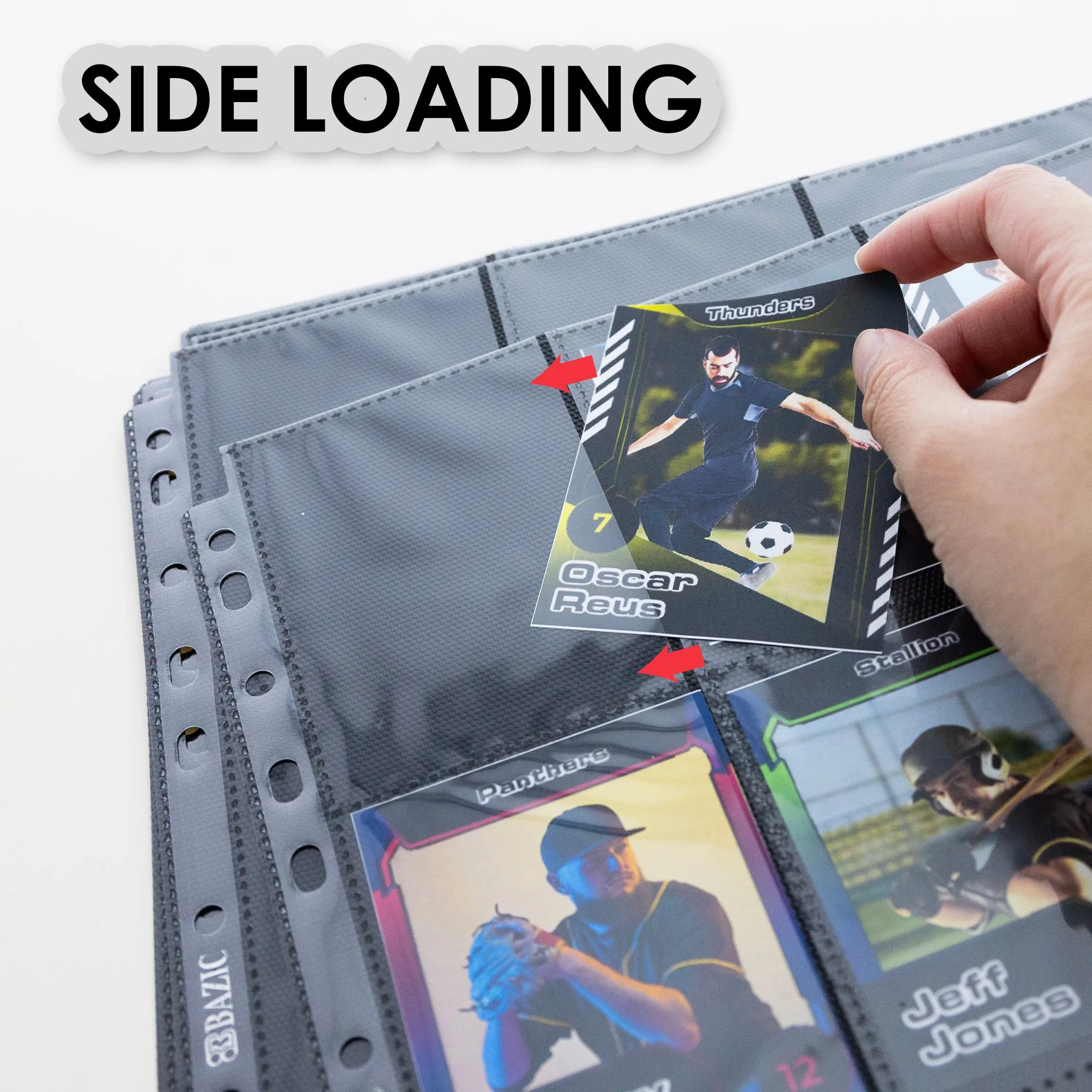 Trading Card Holders Double Sided Side Loading 9-Pockets (100/Pack)