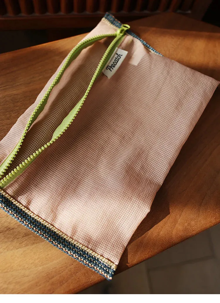 Translucent mesh nylon storage bag