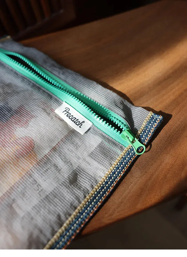 Translucent mesh nylon storage bag