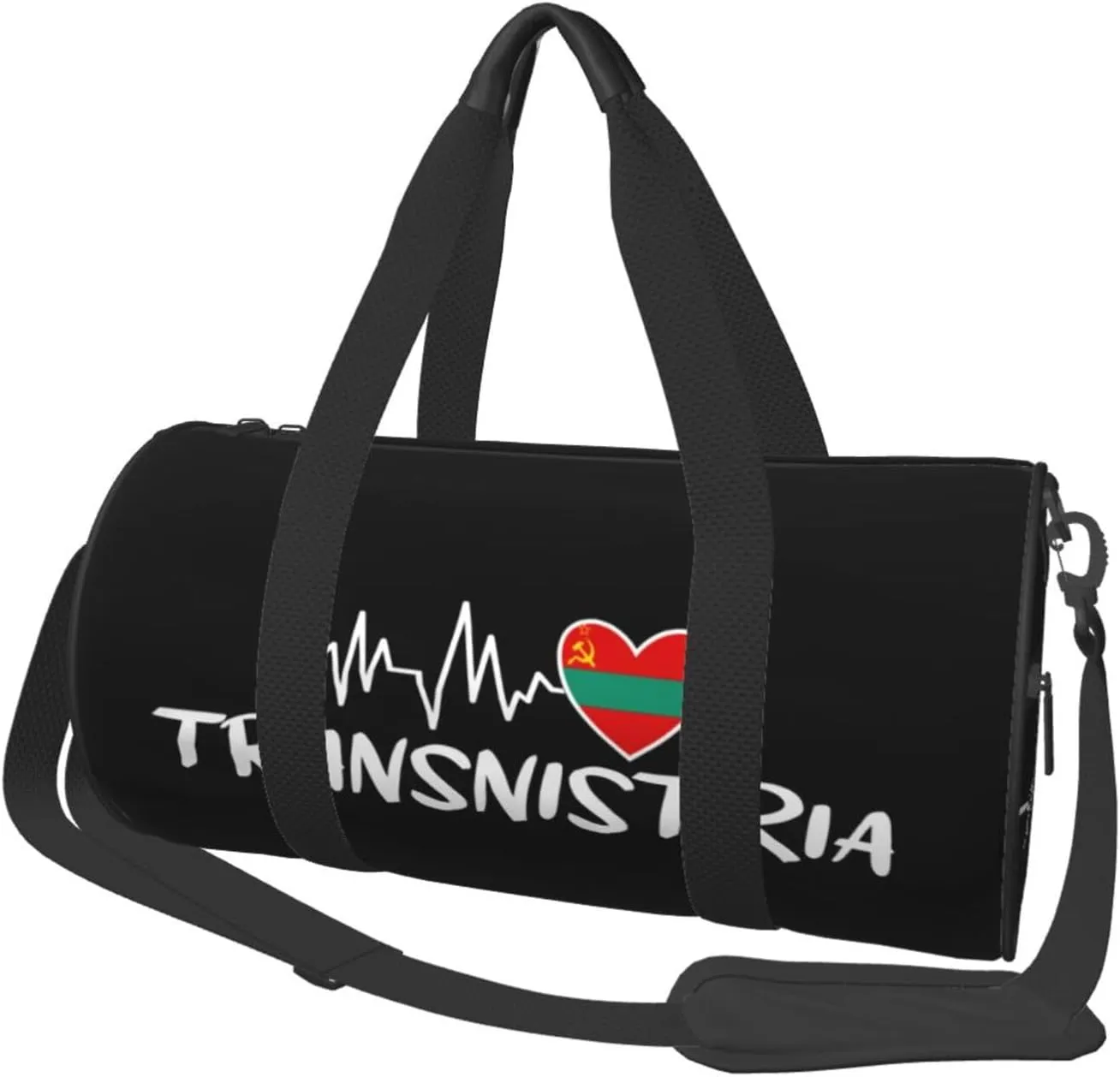 Transnistria Heartbeat Duffel Bag Gym Bag Travel Sports Tote Large Foldable Beach Swim Yoga0