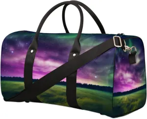 Travel Duffel Bag for Men & Women, Foldable Sports Gym Bag Tote Bag with Adjustable Shoulder Straps,Galaxy Nebula Starry Sky Overnight Weekender Carry On Bag for Workout, Yoga, Swimming