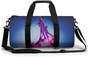 Travel Duffel Bag for Men And Women,A Drop of Purple Liquid Waterproof Sports Fitness Bag Portable Travel Duffel Bag