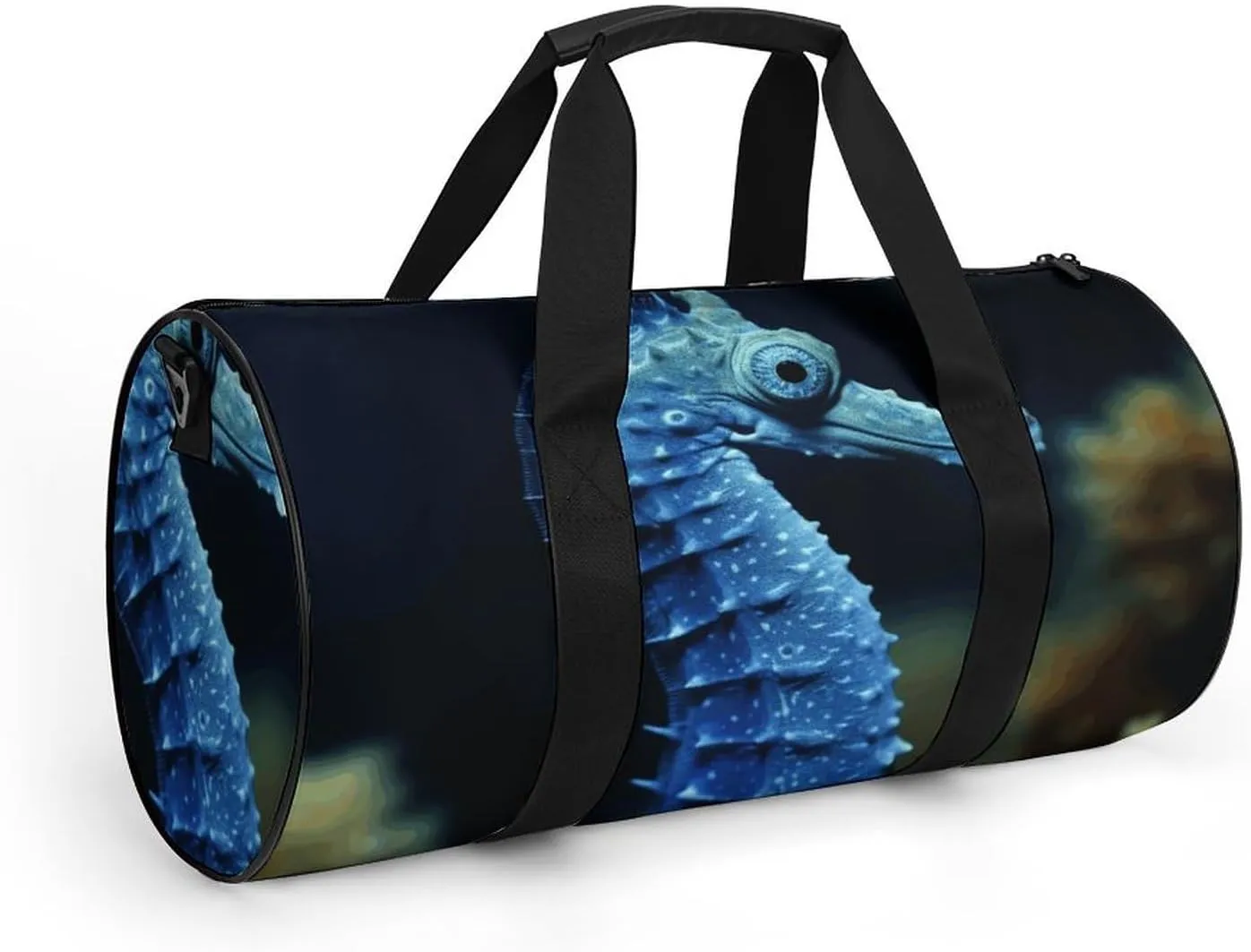 Travel Duffel Bag for Men And Women,Blue Seahorse Waterproof Sports Fitness Bag Portable Travel Duffel Bag