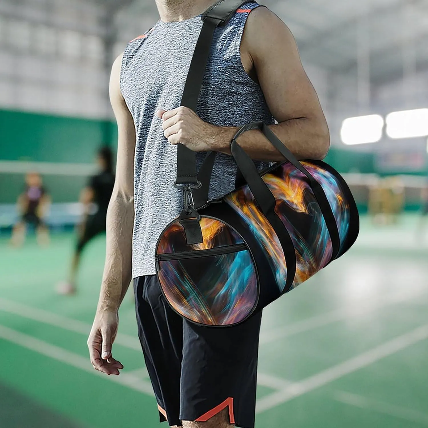 Travel Duffel Bag for Men And Women,Bright Heart Shape Waterproof Sports Fitness Bag Portable Travel Duffel Bag