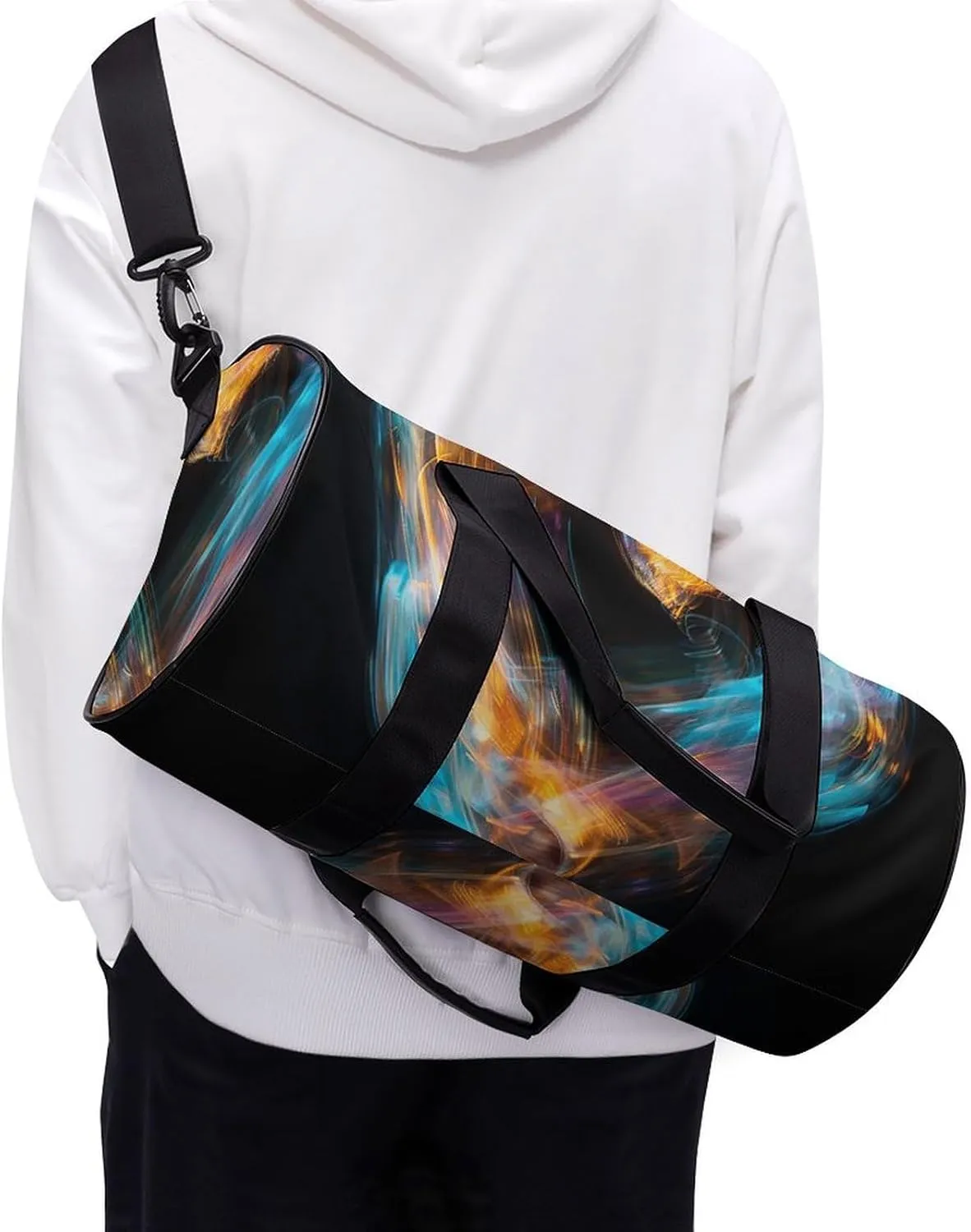 Travel Duffel Bag for Men And Women,Bright Heart Shape Waterproof Sports Fitness Bag Portable Travel Duffel Bag