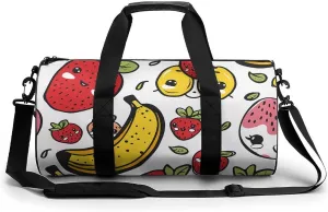Travel Duffel Bag for Men And Women,Cartoon Fruit Pattern Waterproof Sports Fitness Bag Portable Travel Duffel Bag