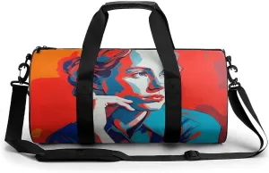 Travel Duffel Bag for Men And Women,Contemplative Pose Waterproof Sports Fitness Bag Portable Travel Duffel Bag