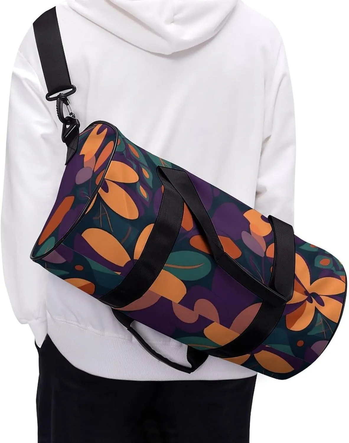 Travel Duffel Bag for Men And Women,Leaf Shape Waterproof Sports Fitness Bag Portable Travel Duffel Bag