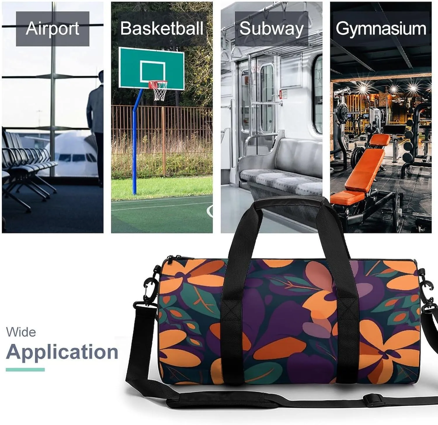 Travel Duffel Bag for Men And Women,Leaf Shape Waterproof Sports Fitness Bag Portable Travel Duffel Bag