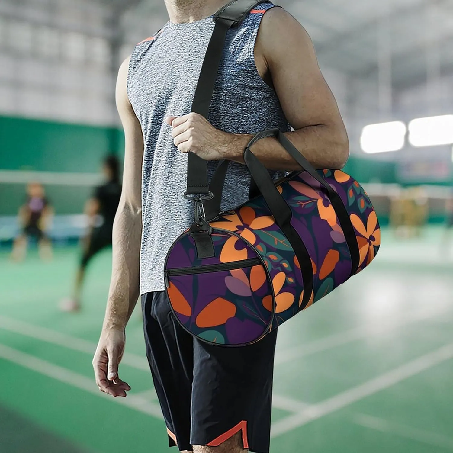 Travel Duffel Bag for Men And Women,Leaf Shape Waterproof Sports Fitness Bag Portable Travel Duffel Bag