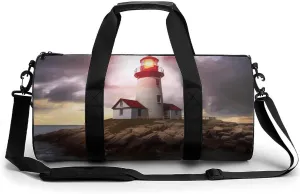 Travel Duffel Bag for Men And Women,Lighthouse Waterproof Sports Fitness Bag Portable Travel Duffel Bag