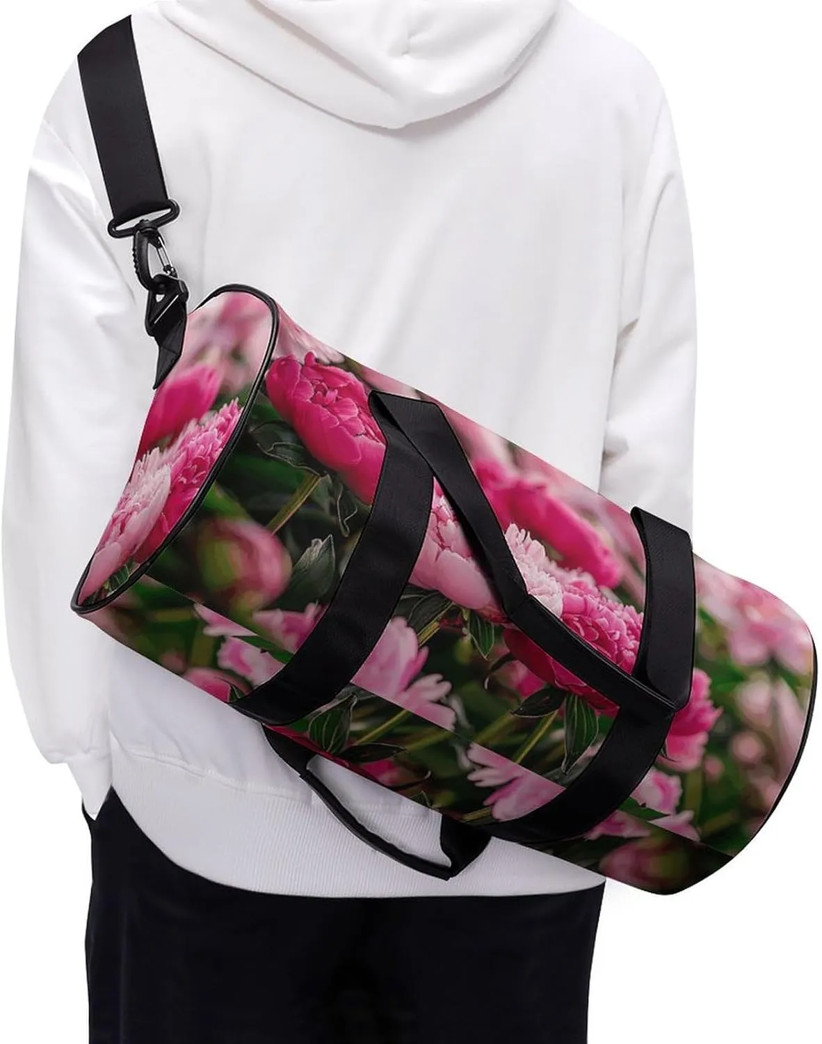 Travel Duffel Bag for Men And Women,There Are Many Flowers Waterproof Sports Fitness Bag Portable Travel Duffel Bag