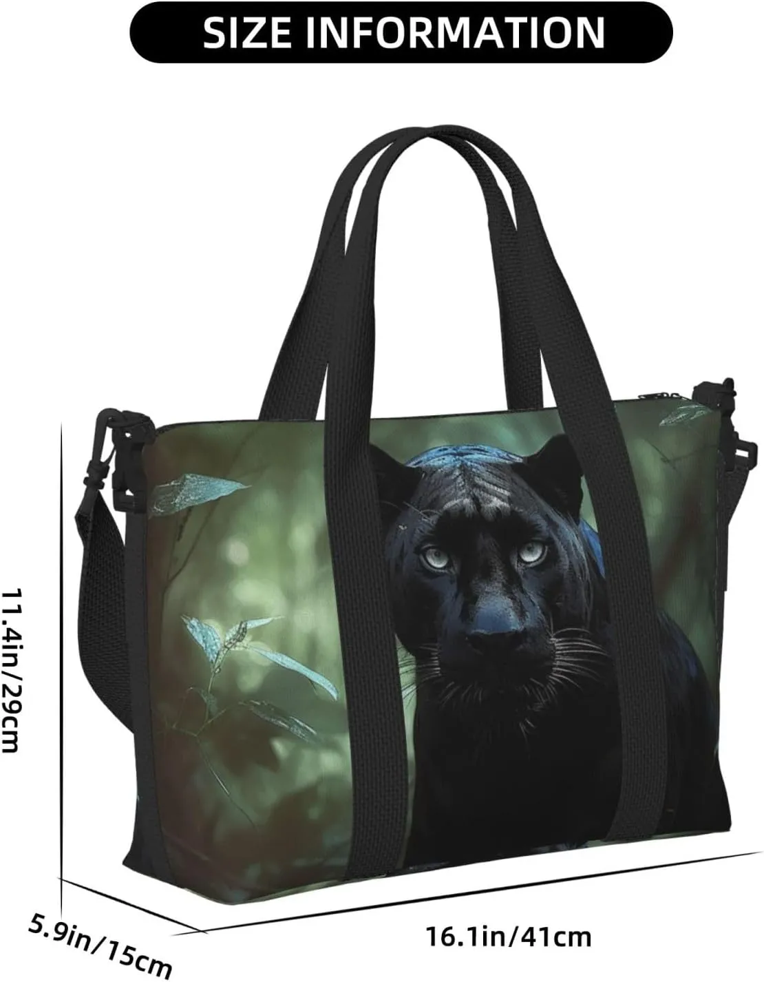 Travel Duffle Bag Weekender Bags for Men Women Adjustable Large Capacity Weekender Overnight Bag Carry On Tote Bags Waterproof Sport Gym Bag for Travel Yoga, Tree Animalâ, One Size