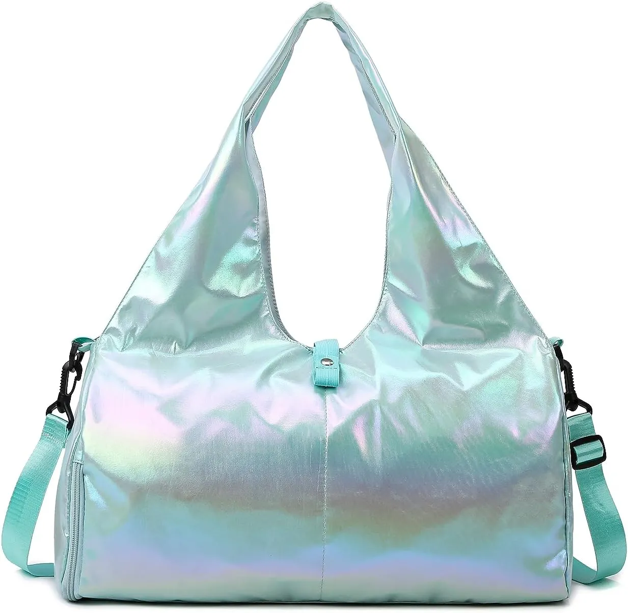 Travel Gym Bag for Women, Waterproof Gym Bag Carry On Weekender Bag with Shoe Compartment & Wet Pocket,Carrying Workout Gear, Makeup and Accessories (Green)