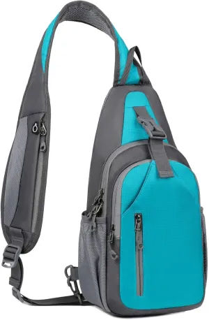 Travel Sling Bag for Men Shoulder Bag,Small Crossbody Sling Backpack, Single Strap Backpack Anti Theft with Earphone Hole Water Bottle Holder for Running
