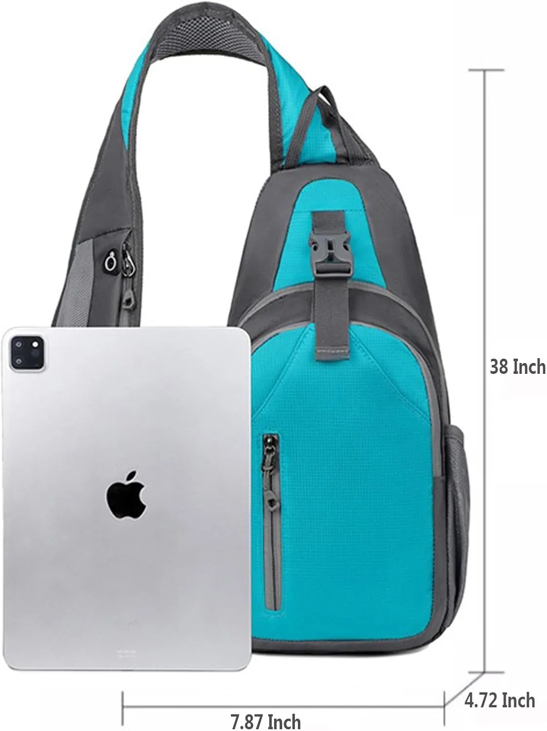 Travel Sling Bag for Men Shoulder Bag,Small Crossbody Sling Backpack, Single Strap Backpack Anti Theft with Earphone Hole Water Bottle Holder for Running