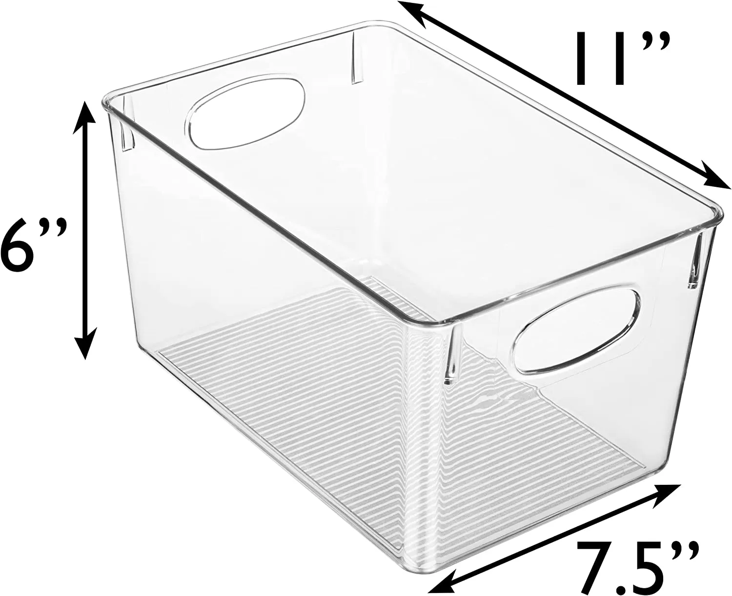 TREBLEWIND ClearSpace Plastic Storage Bins With lids – Perfect Kitchen Organization or Pantry Storage – Fridge Organizer, Pantry Organization and Storage Bins, Cabinet Organizers - 4 Pack