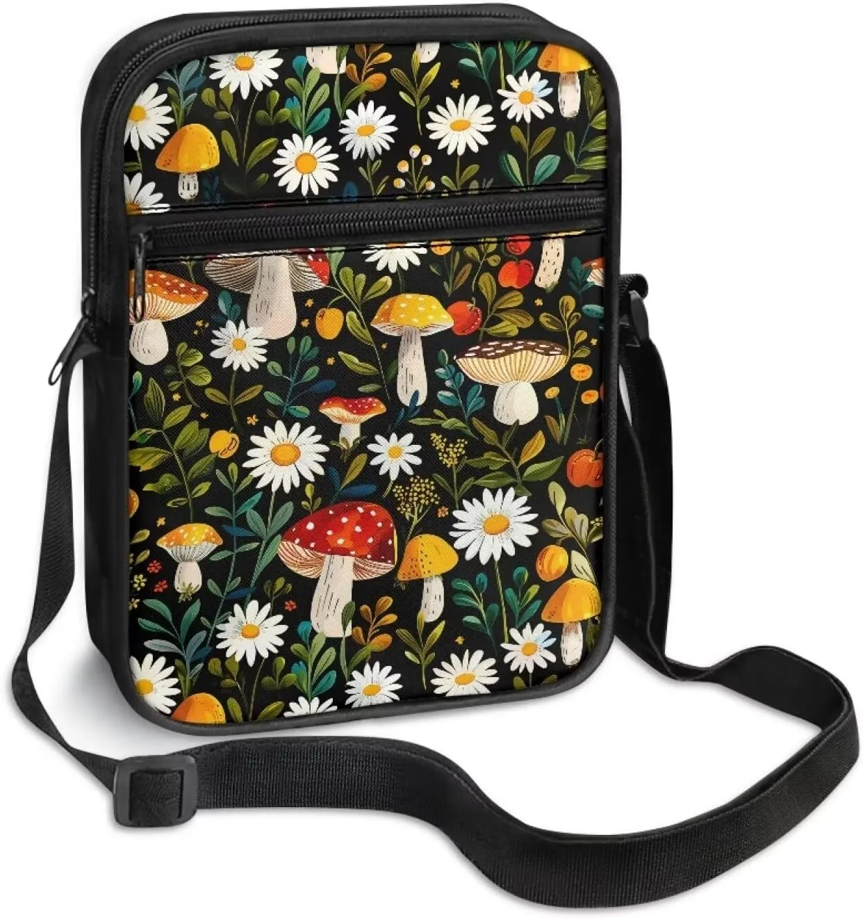 Trendy Crossbody Bag Sling Purse for Women Men Girls with Zipper Cute