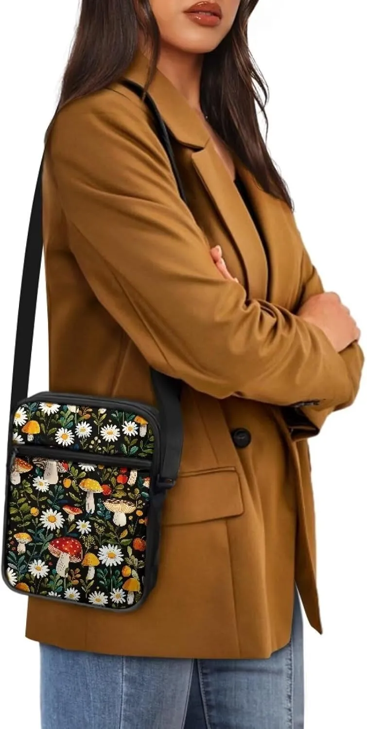 Trendy Crossbody Bag Sling Purse for Women Men Girls with Zipper Cute