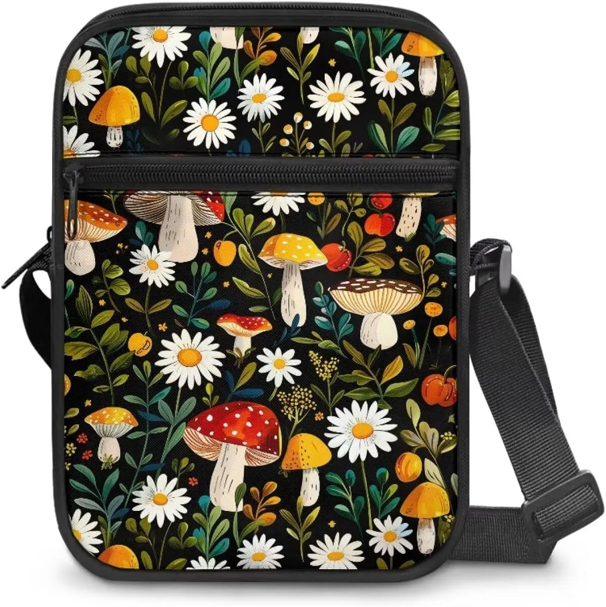 Trendy Crossbody Bag Sling Purse for Women Men Girls with Zipper Cute