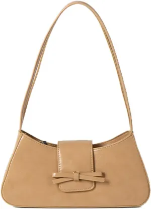 Trendy Red Shoulder Bag for Women Patent Leather Hobo Handbags Y2K Purses Clutch Bag Cute Bow Purse