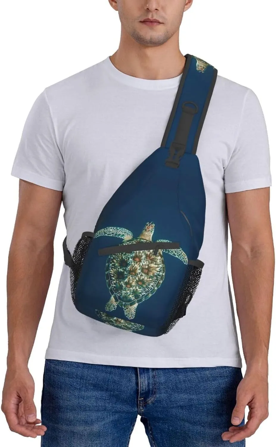 Turtle Shoulder Bag Sea Turtle Sling Backpack Daypack Casual Backpack Hiking Bag Beach Backpack Bag