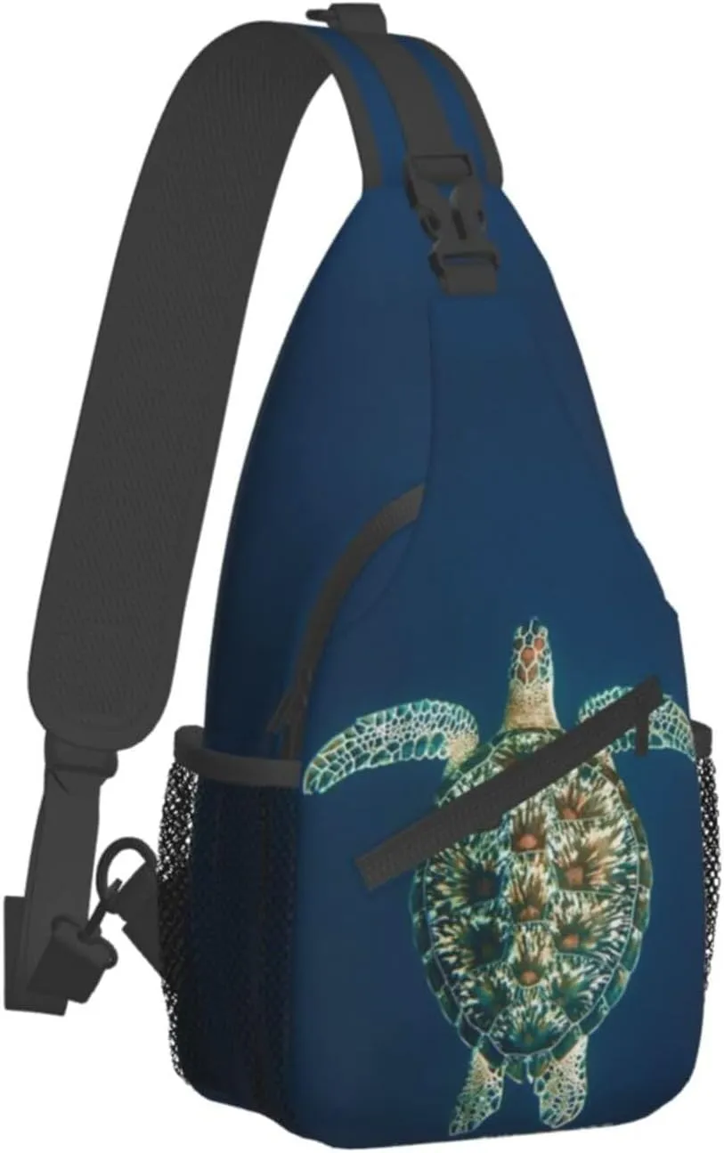 Turtle Shoulder Bag Sea Turtle Sling Backpack Daypack Casual Backpack Hiking Bag Beach Backpack Bag