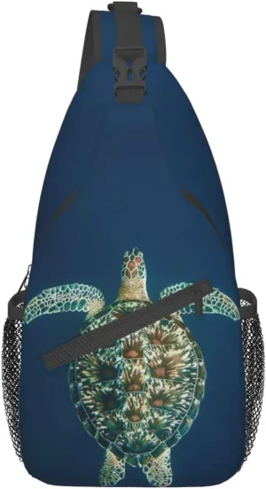Turtle Shoulder Bag Sea Turtle Sling Backpack Daypack Casual Backpack Hiking Bag Beach Backpack Bag