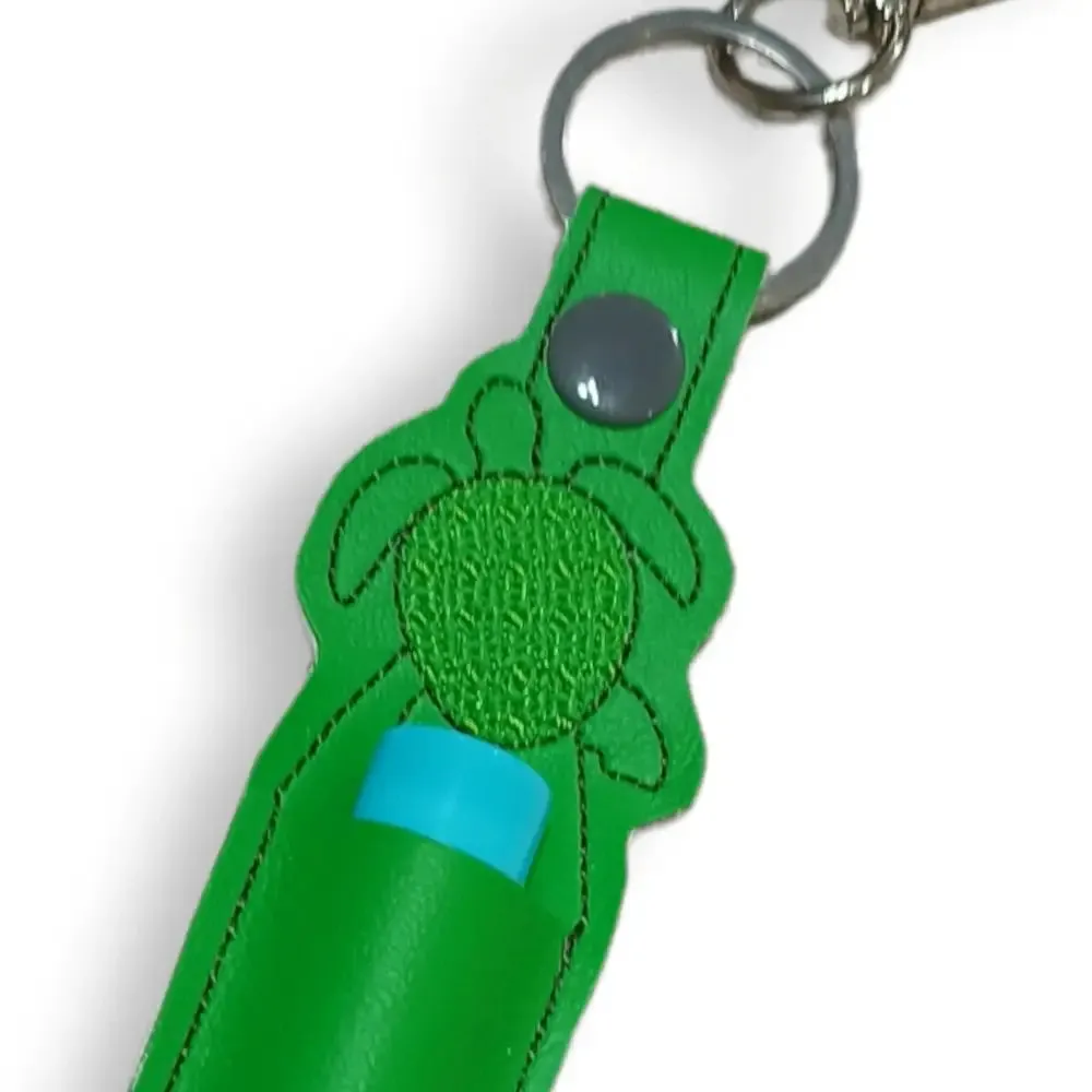 Turtle themed reusable lip balm holder with lip balm options, made in Australia