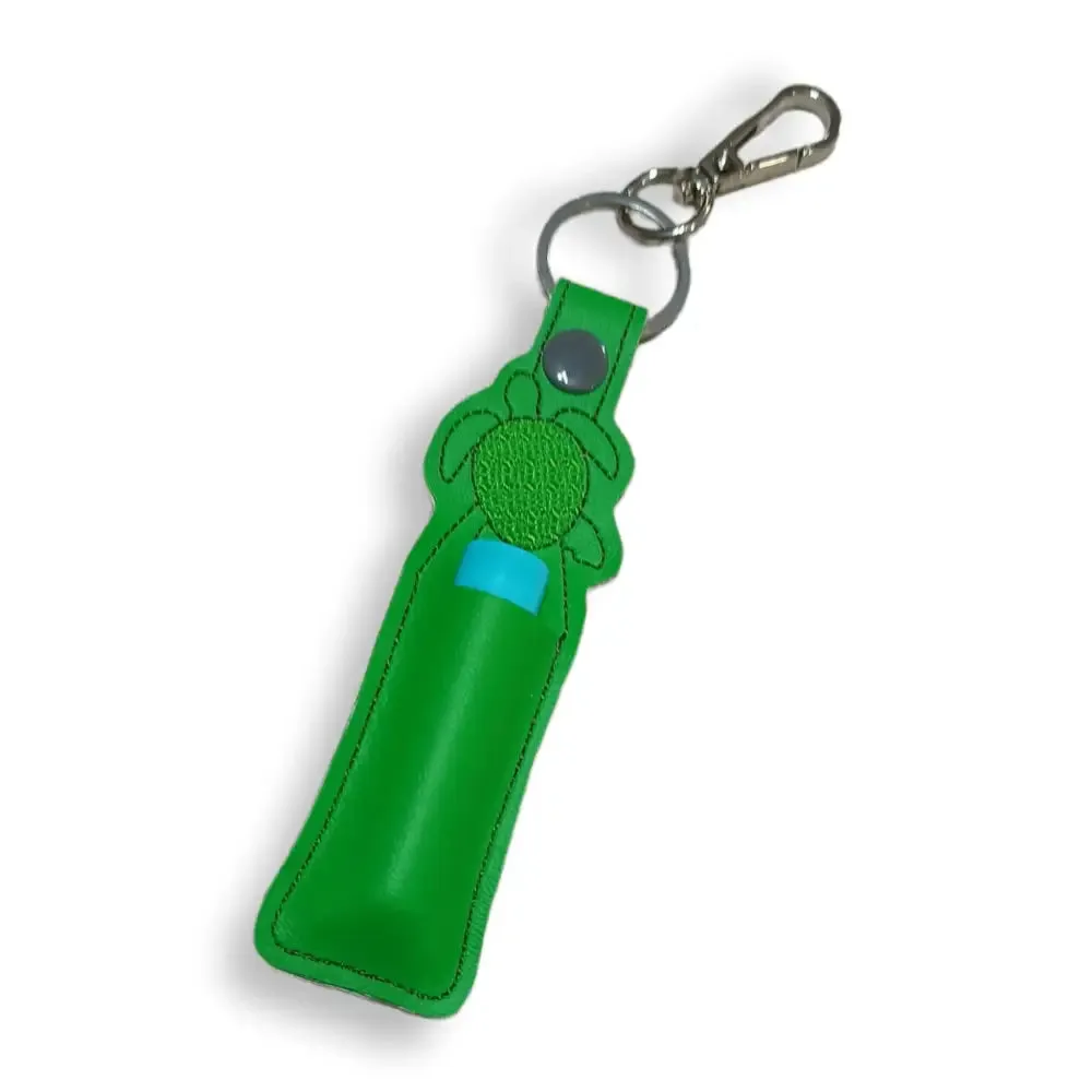 Turtle themed reusable lip balm holder with lip balm options, made in Australia