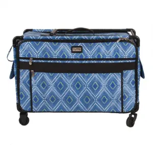 Tutto Sewing Machine Case On Wheels 2X Large 28in Blue Diamond