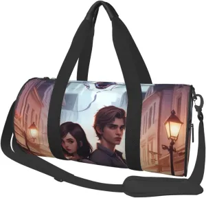 Twilight Serenade Printed Travel Bag,Round Personal Item Storage bag,Foldie Duffel Bag for Traveling Vacation,Fitness,Sports