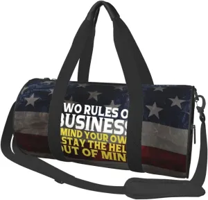 Two Rules Of Business, Mind Your Own Duffel Bag Gym Bag Travel Sports Tote Large Foldable Beach Swim Yoga6