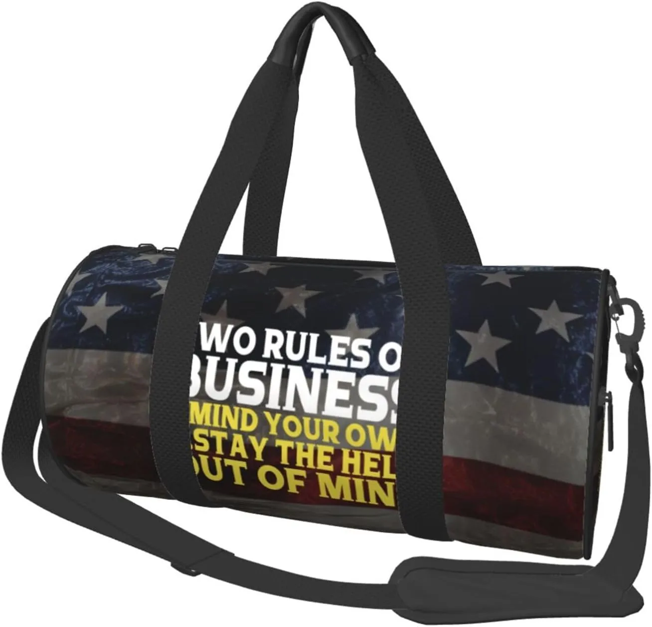 Two Rules Of Business, Mind Your Own Duffel Bag Gym Bag Travel Sports Tote Large Foldable Beach Swim Yoga6