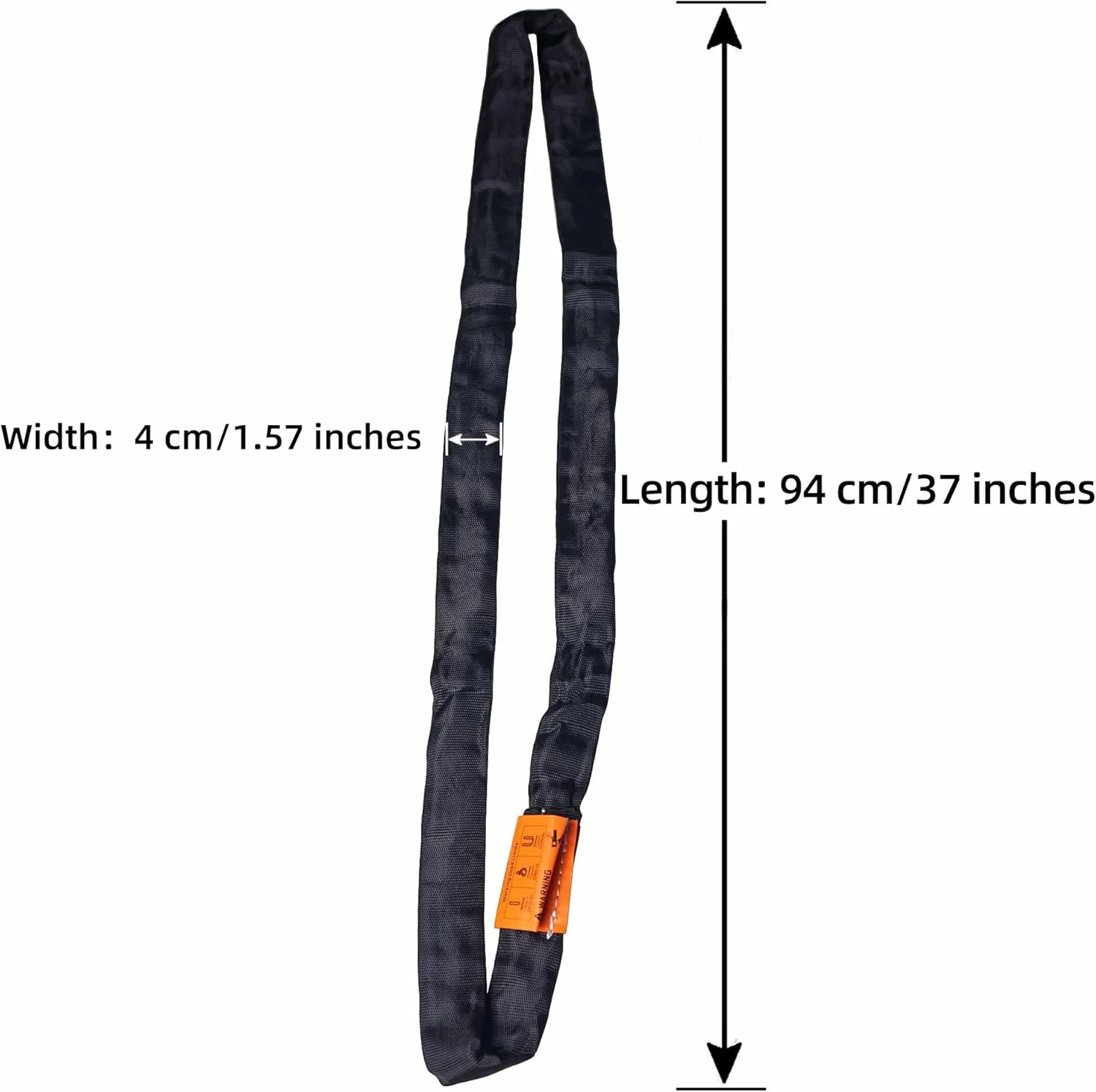 Ultra-Durable High-Strength Nylon Round Sling 3FT/94cm - Continuously Woven Lifting Strap for Aerial Hoop Rigging, Hammock, Silk | 2,600lb Capacity & Exceptional Wear/Tensile Strength