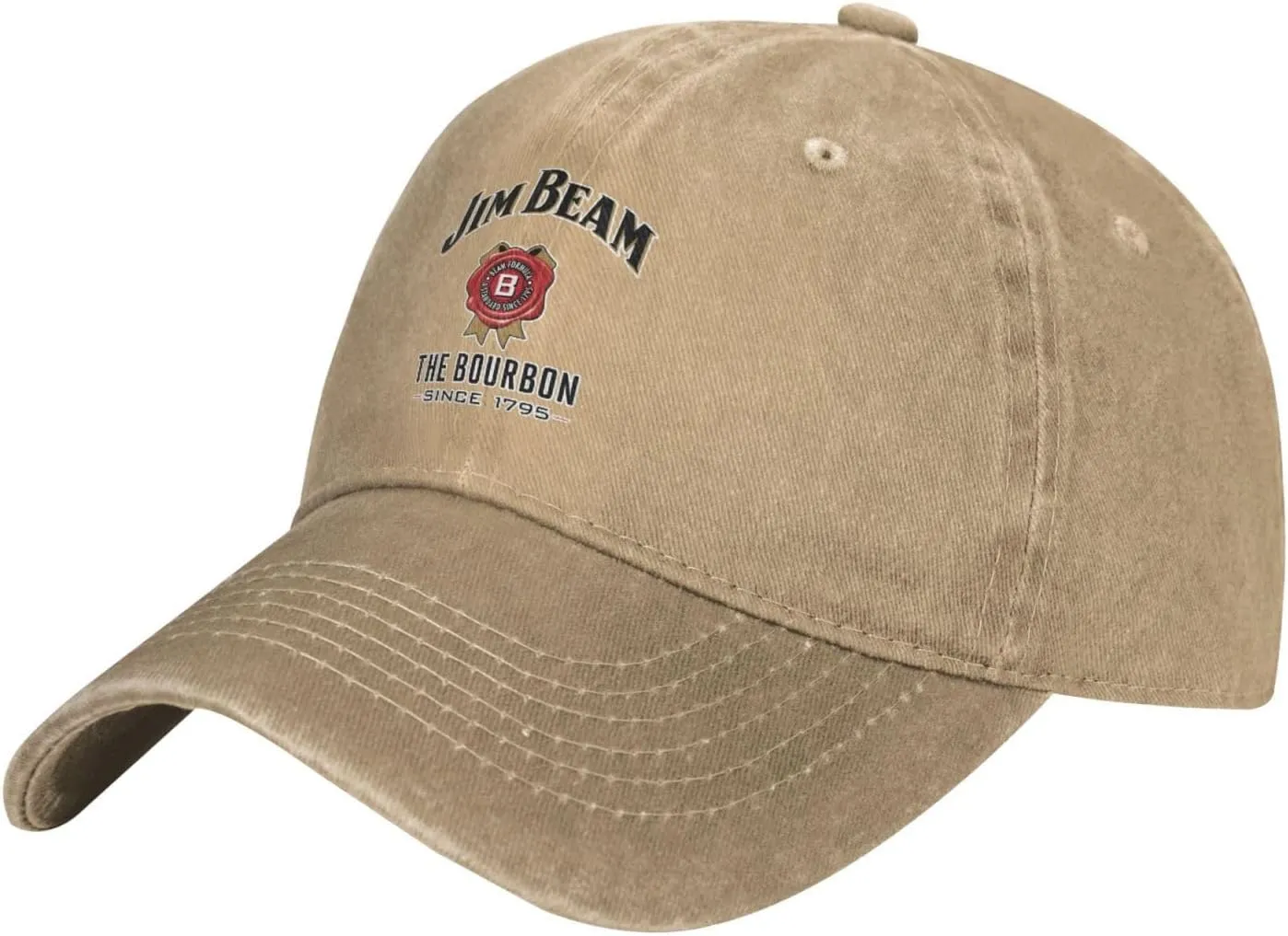 Unisex_Jim_Beam_Logo_ Cowboy Hat Trucker Dad Gift Adjustable Buckle Closure Sunhat