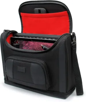 USA Gear Small Messenger Bag Compatible with Microsoft Surface Pro 11th Gen, Surface Pro 10, 9, 8 - Shoulder Bag Travel Tablet Case Fits Laptop Accessories, Charger, Keyboard, Mouse (Red)