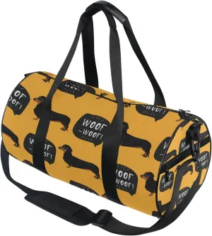 Use4 Cute Cartoon Dachshund Dog Travel Duffel Bag Sport Gym Luggage Bag for Men Women